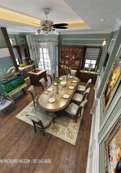  Bàn ăn tân cổ điển cao cấp MH-14