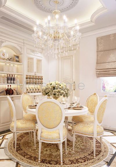  Bàn ăn tân cổ điển cao cấp MH-06